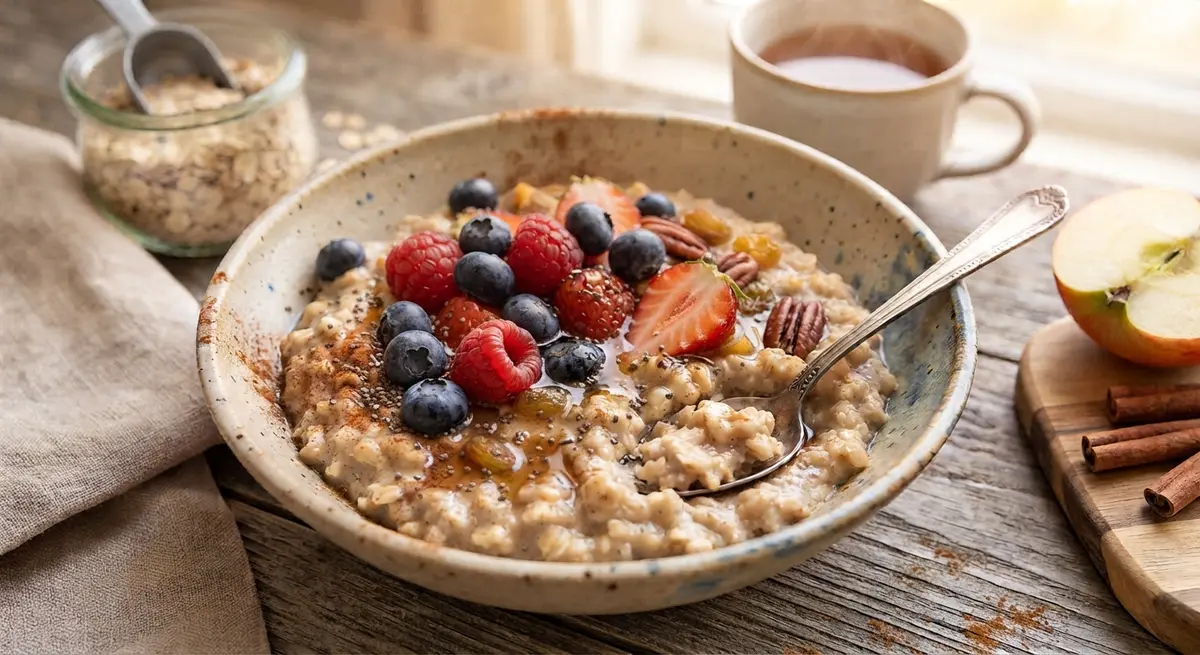 Oatmeal with Chia Seeds & Berries